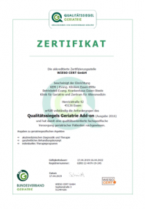 Zertifikatsurkunde Qualitätssiegel