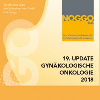 Grafik für die 19. Update-Veranstaltung der Gynäkologischen Onkologie 2018 von der NOGGO e.V. in Berlin.
