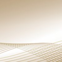 Drei goldene Sterne auf einem beigen Hintergrund mit geschwungenen Linien.